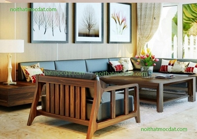 Ghế sofa gỗ óc chó ms 37