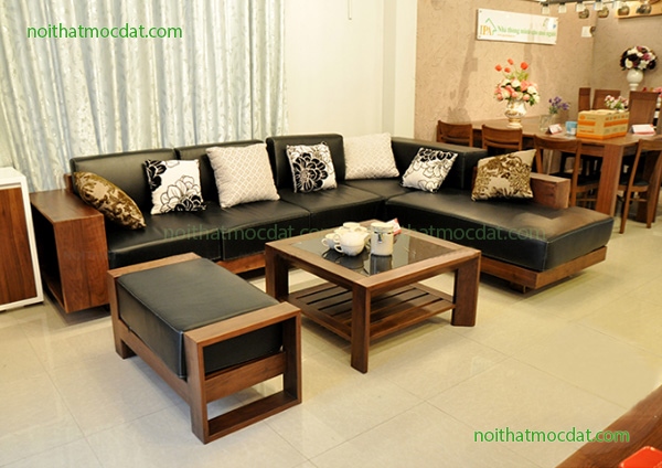 Nhận đóng ghế sofa gỗ óc chó 