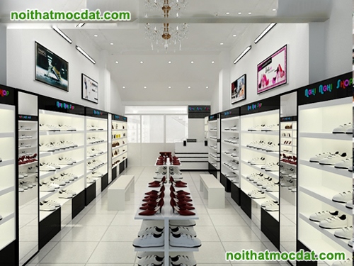 nhận thi công showroom giầy 10